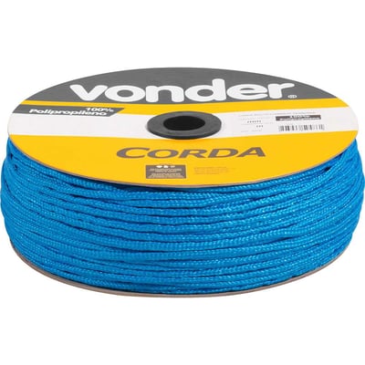 Corda multifilamento trançada 4,0 mm x 360 m, azul, em carretel