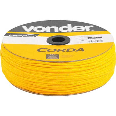 Corda multifilamento trançada 5,0 mm x 250 m, amarela, em carretel