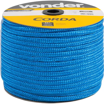 Corda multifilamento trançada 8,0 mm x 258 m, azul, em carretel