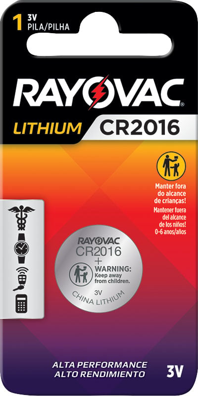 Bateria de lítio, CR2016, 3 V