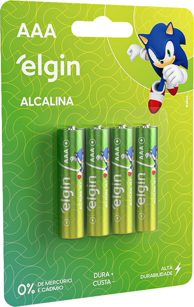 Pilha alcalina palito (AAA) 1,5 V, 4 peças, ELE000000082155