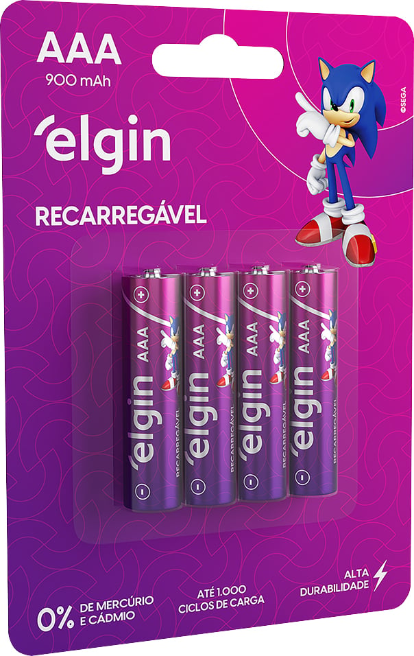 Pilha recarregável palito (AAA), 4 peças, ELE000000082169