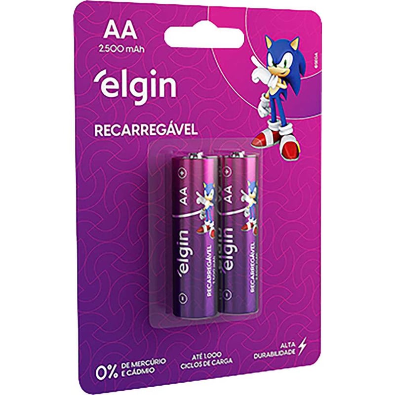 Pilha recarregável pequena (AA), 1,2 V, 2 peças, ELE000000082172