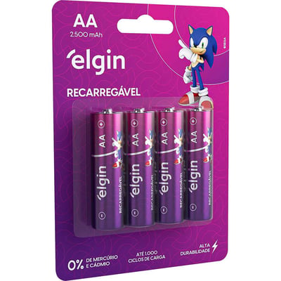 Pilha recarregável pequena (AA), 1,2 V, 4 peças, ELE000000082173