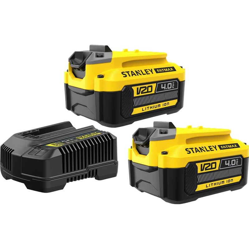 Kit com 2 baterias de íons de lítio (20 V MAX - 4 Ah) e 1 carregador, SCB244CK-BR
