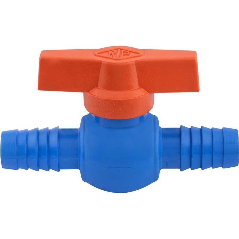 Registro de esfera com união dentada para mangueira, 3/4", PVC azul, RZ07, REBOUÇAS