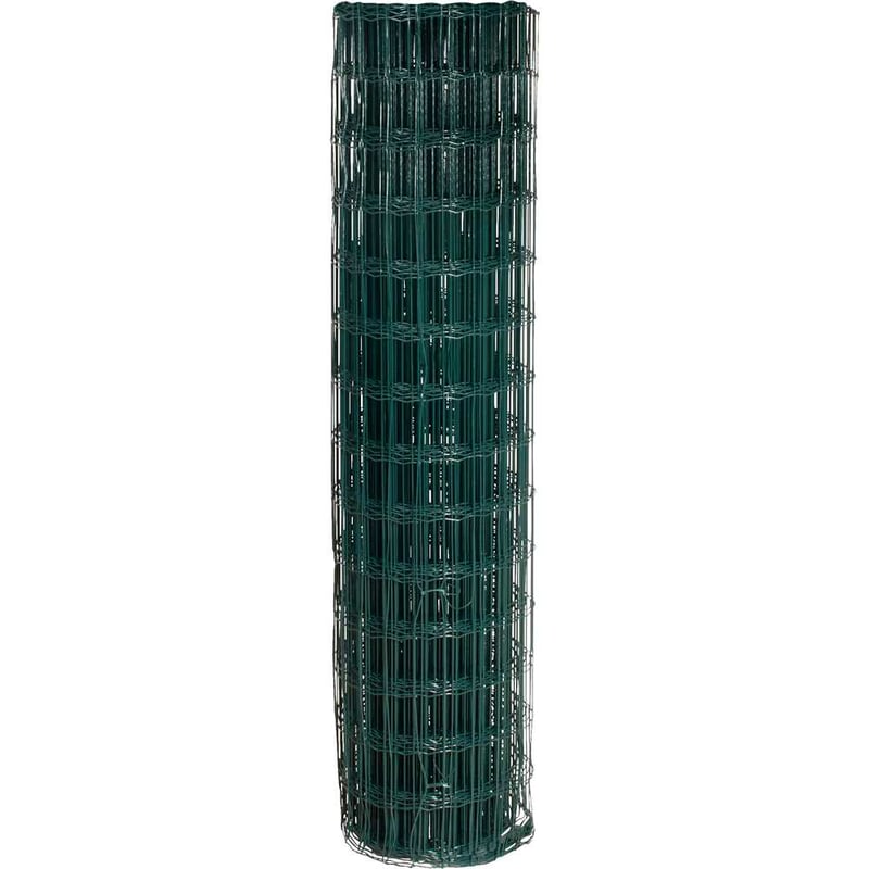 Tela alambrado, verde, malha 10 cm x 5 cm, fio 2,5 mm, com 1,2 m x 25 m (altura x comprimento)