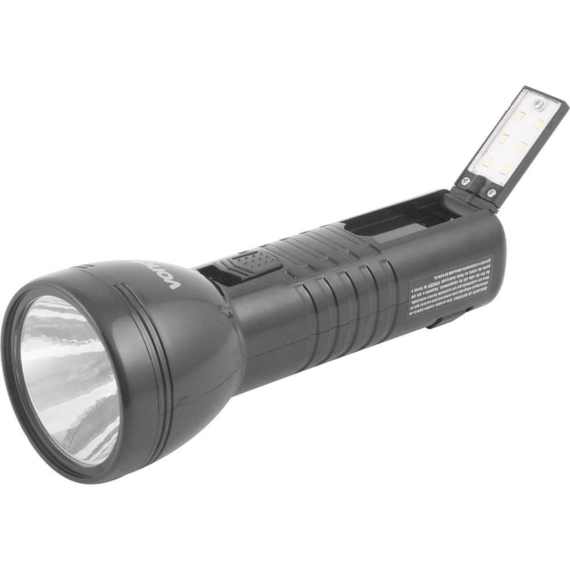 Lanterna recarregável com 1 led + 6 leds, bivolt, LRV 180