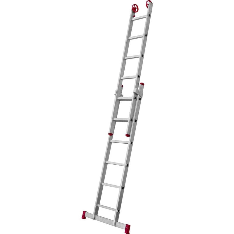 Escada extensiva de abrir, de alumínio, 2 x 6 degraus, 3 em 1
