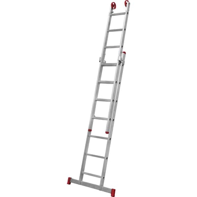 Escada extensiva de abrir, de alumínio, 2 x 7 degraus, 3 em 1