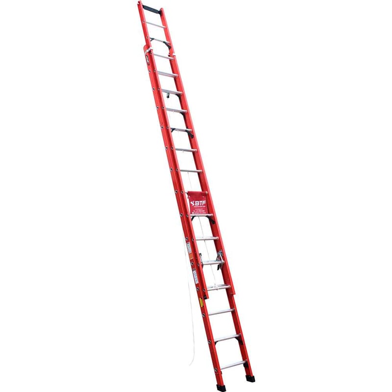 Escada extensível em fibra de vidro, 28 degraus, 7,80 m