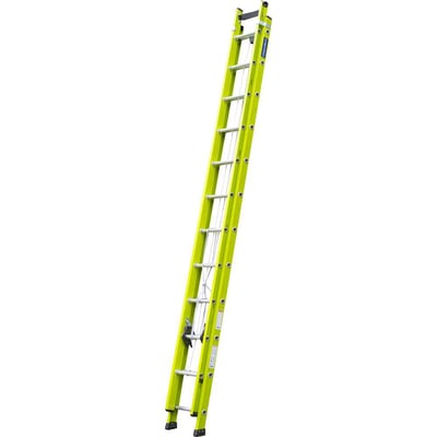 Escada extensível em fibra de vidro, 21 degraus de alumínio, 3,95 m x 6,75 m, EFV-21 G