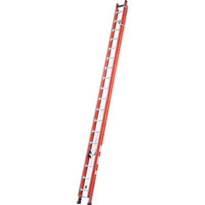 Escada extensível em fibra de vidro, 32 degraus, 5,75 m x 9,9 m