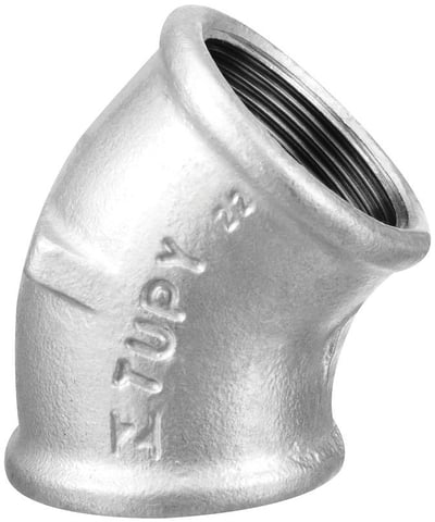 Cotovelo 45°, 1.1/2" BSP, galvanizado, 120960933