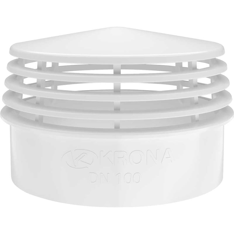 Terminal de ventilação para tubulação de esgoto, DN 50, em PVC branco, 1165
