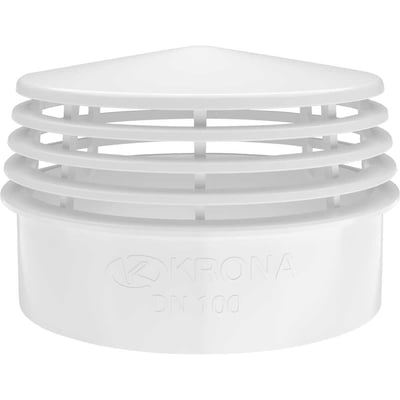 Terminal de ventilação para tubulação de esgoto, DN 75, em PVC branco, 1166