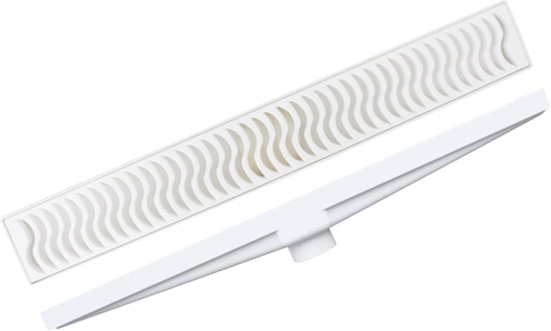 Ralo linear com grelha, modelo seco, branco, 50 cm, 20102117