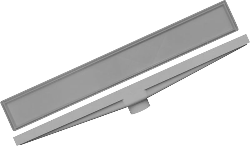 Ralo linear invisível, modelo seco, cinza, 50 cm, 20102127