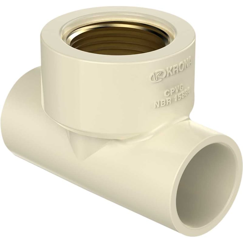 Tê de transição em CPVC Ultraterm, 22 mm x 3/4", 1376