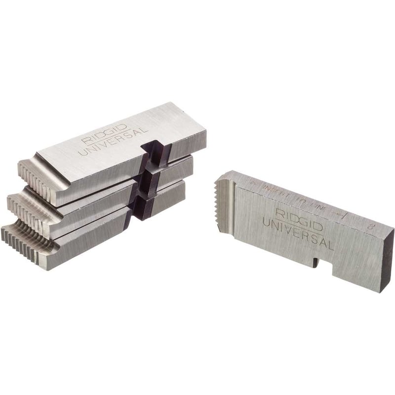 Jogo de cossinetes de aço carbono, 1" e 2" x 11 fios por polegada, para fazer rosca BSPT em tubo rosca direita, 66670