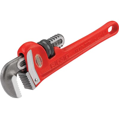 Chave grifo 8", tipo americana, fabricada em ferro fundido e com mordente superior em aço forjado, 31005