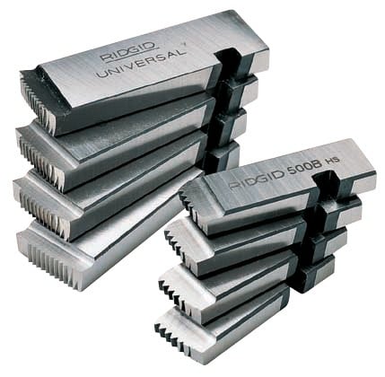 Jogo de cossinetes de aço rápido p/inoxidável, 1" e 2" x 11 fios por polegada, para tubo rosca direita, modelo 66785