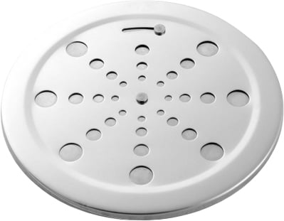 Grelha/Tampa para ralo 100,0 mm, redondo, em aço inox, com fecho, 291815