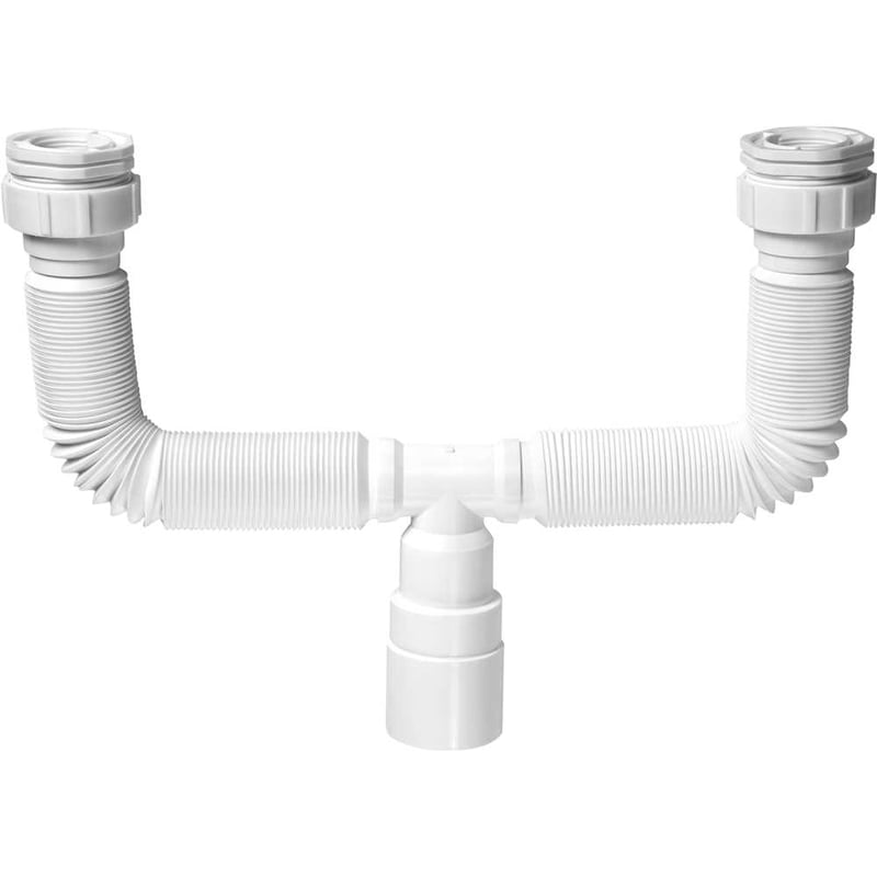 Sifão sanfonado duplo, DN 50/48/40, 720 mm, 861