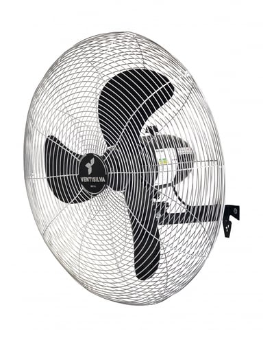 Ventilador de parede oscilante 65,0 cm, 110 V~/220 V~, preto e cromado, VPL 10201