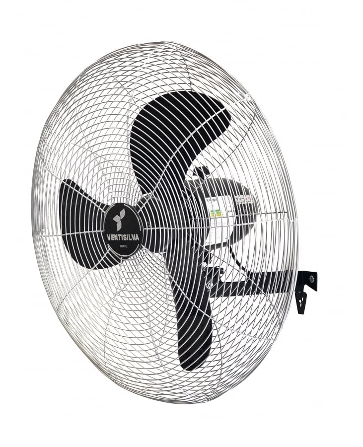 Ventilador de parede oscilante 65,0 cm, 110 V~/220 V~, preto e cromado, VPL 10201
