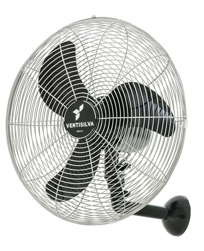 Ventilador de parede oscilante 50,0 cm, 127 V~/220 V~, preto e cromado, 10234