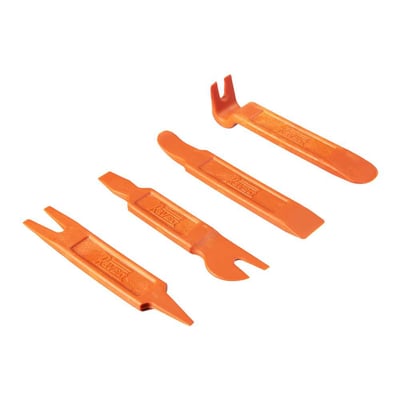 Conjunto com quatro espátulas plásticas para desmontagem de acabamentos internos, 107200